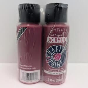Anitas Acrylic Paint 2oz‎ 4 Pack All Purpose Craft Paint - Rosy Red 336210